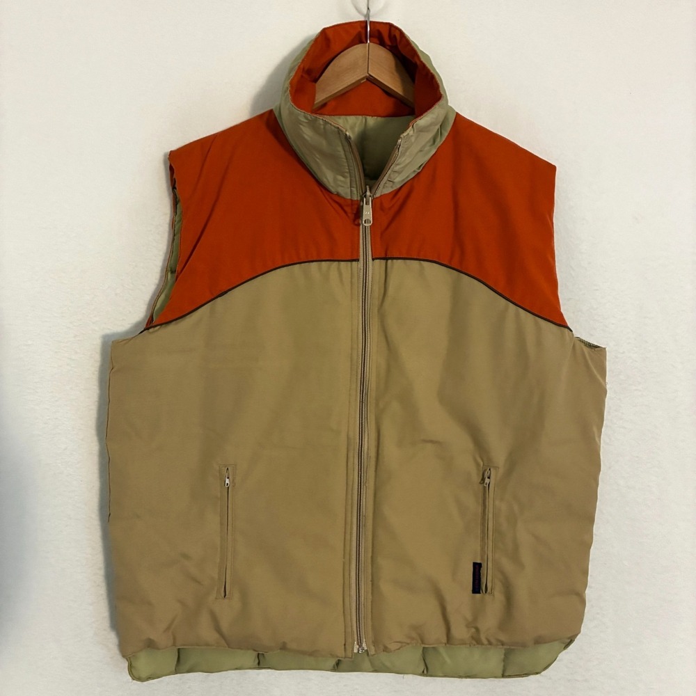 Vtg‎ Windbreaker Sportswear Goose Down Reversible Puffer Vest L Gorpcore Quilted